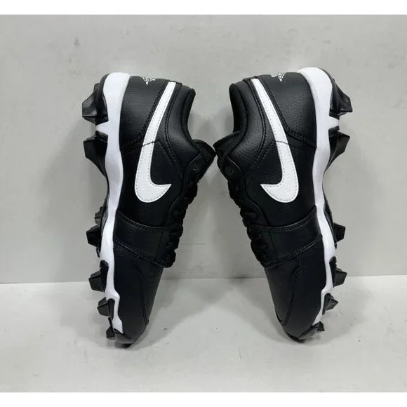 Nike Air Jordan 1 Low GS Cleats Black Wht Football Baseball HF6885-001 5.5 Youth - Picture 3 of 7